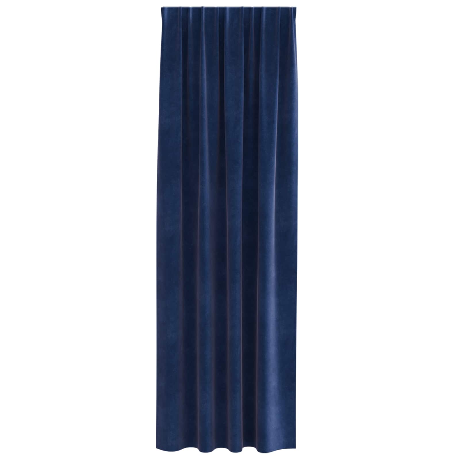 Zavjese za zamračivanje 2 pcs Tamno plava 140 x 225 cm Baršun