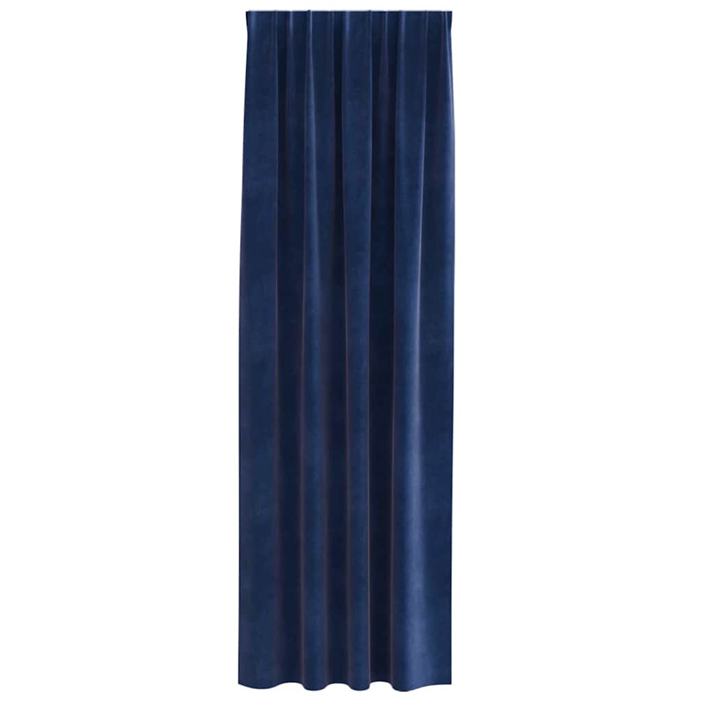 Zavjese za zamračivanje 2 pcs Tamno plava 140 x 245 cm Baršun