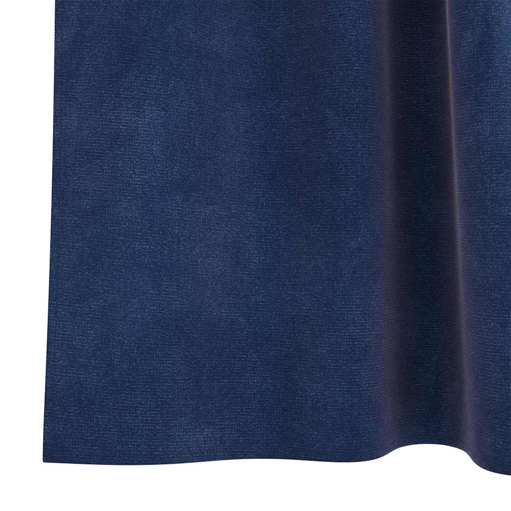 Zavjese za zamračivanje 2 pcs Tamno plava 140 x 175 cm Baršun