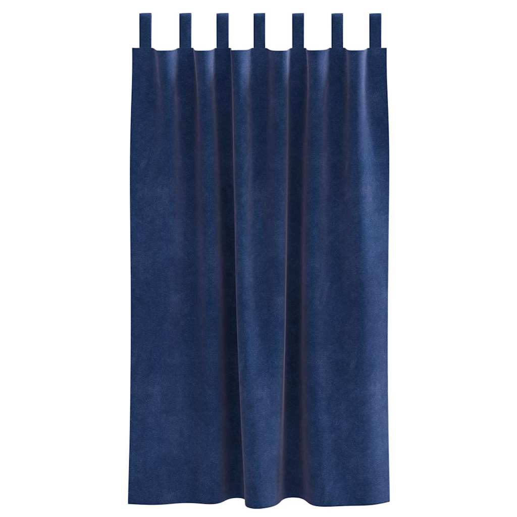 Zavjese za zamračivanje 2 pcs Tamno plava 140 x 175 cm Baršun