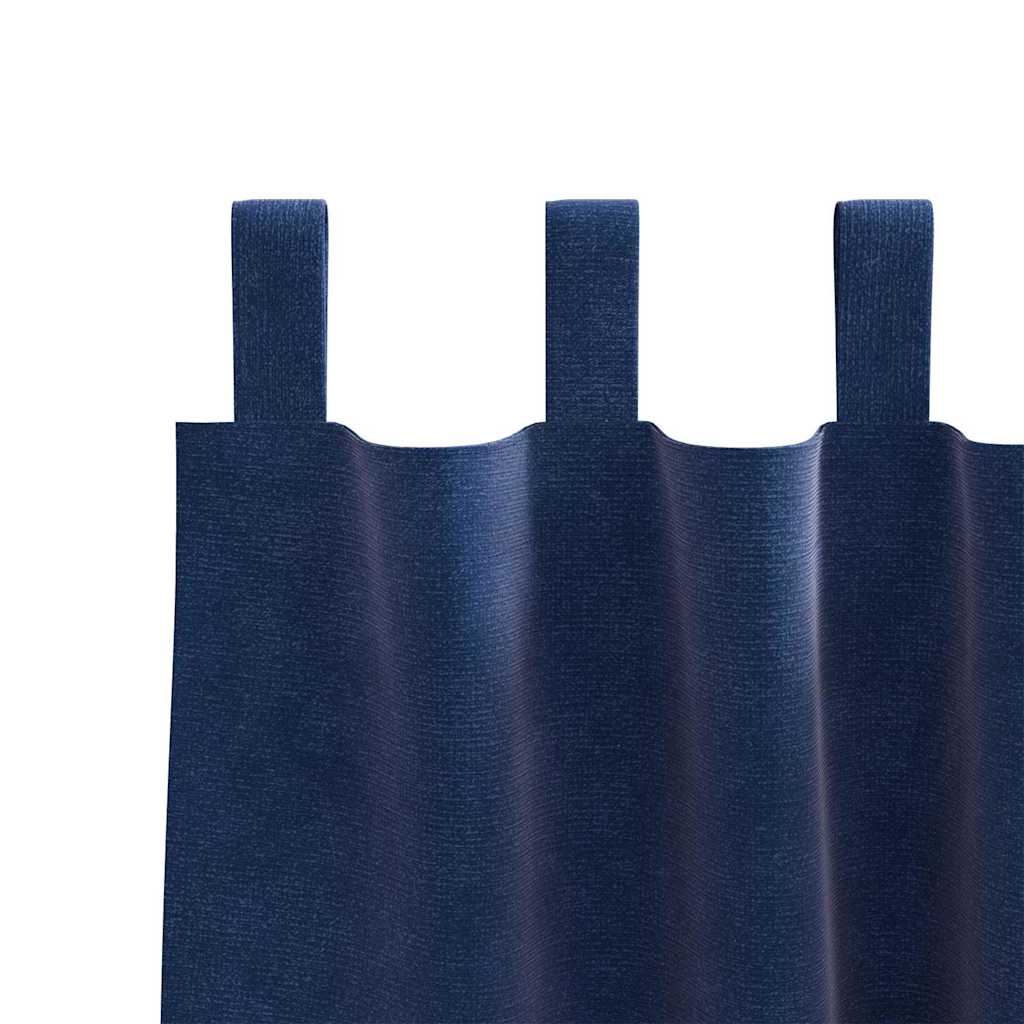 Zavjese za zamračivanje 2 pcs Tamno plava 140 x 260 cm Baršun