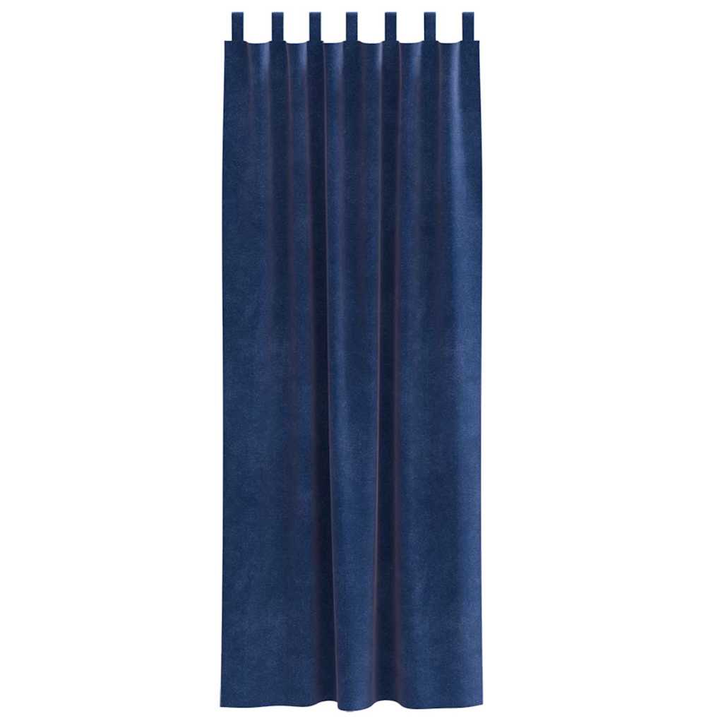 Zavjese za zamračivanje 2 pcs Tamno plava 140 x 260 cm Baršun