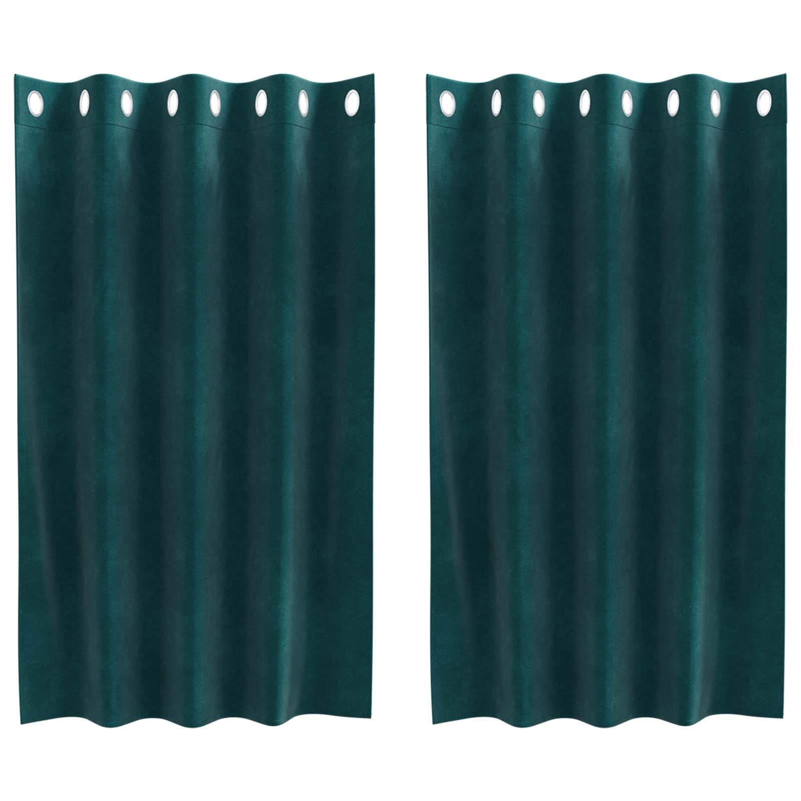 Zavjese za zamračivanje 2 pcs Tamnozelena 140 x 140 cm Baršun