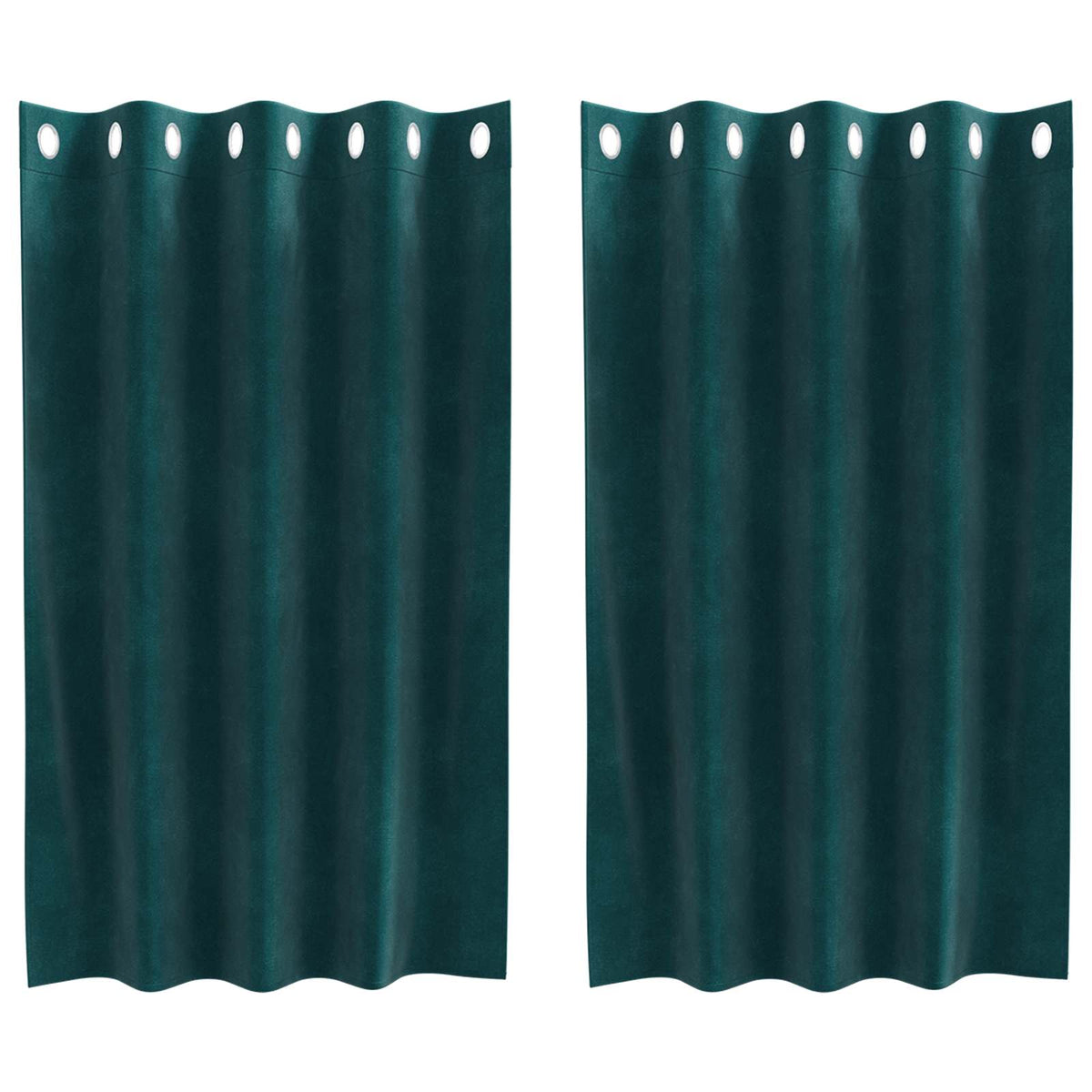 Zavjese za zamračivanje 2 pcs Tamnozelena 140 x 140 cm Baršun