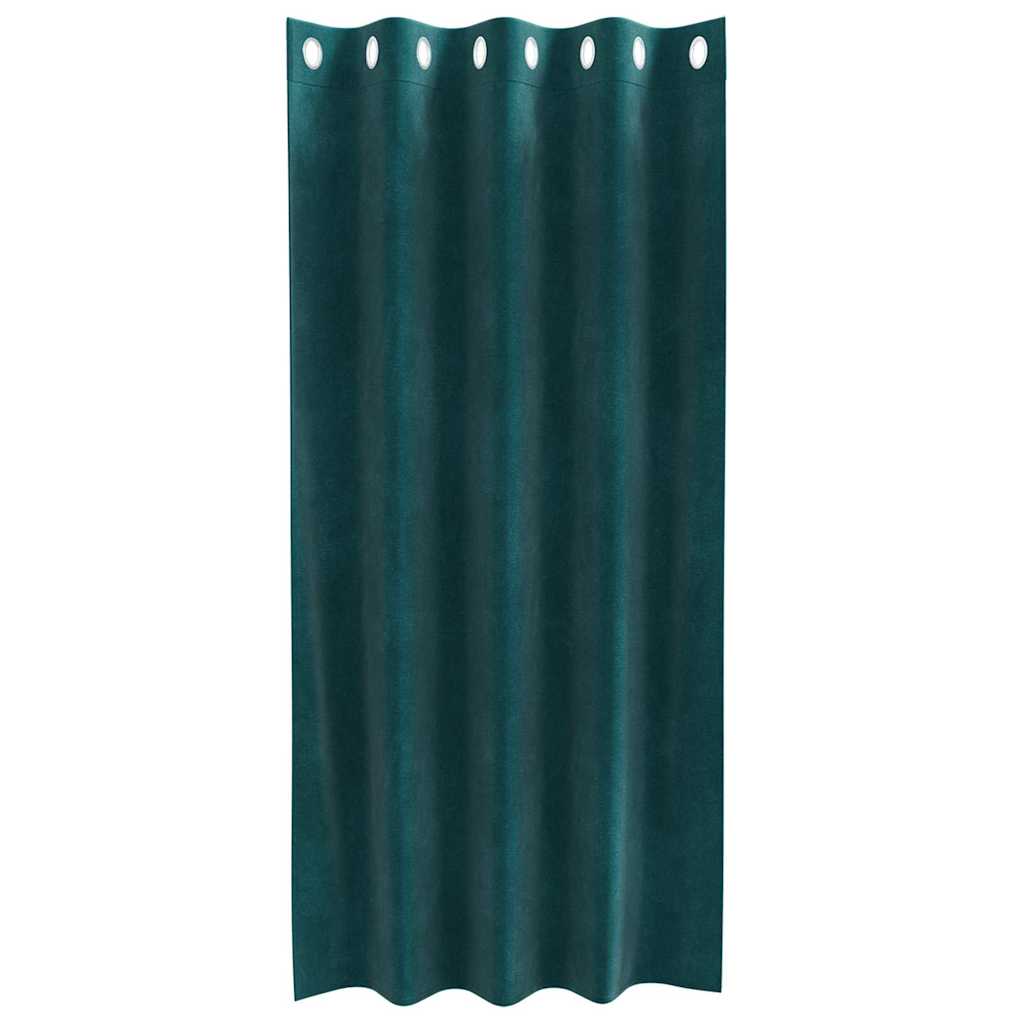 Zavjese za zamračivanje 2 pcs Tamnozelena 140 x 175 cm Baršun