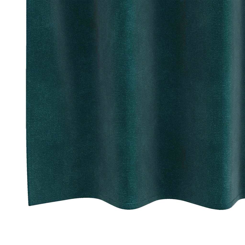 Zavjese za zamračivanje 2 pcs Tamnozelena 140 x 225 cm Baršun