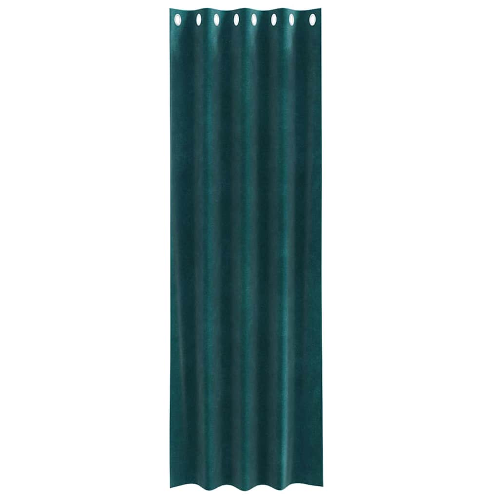 Zavjese za zamračivanje 2 pcs Tamnozelena 140 x 225 cm Baršun