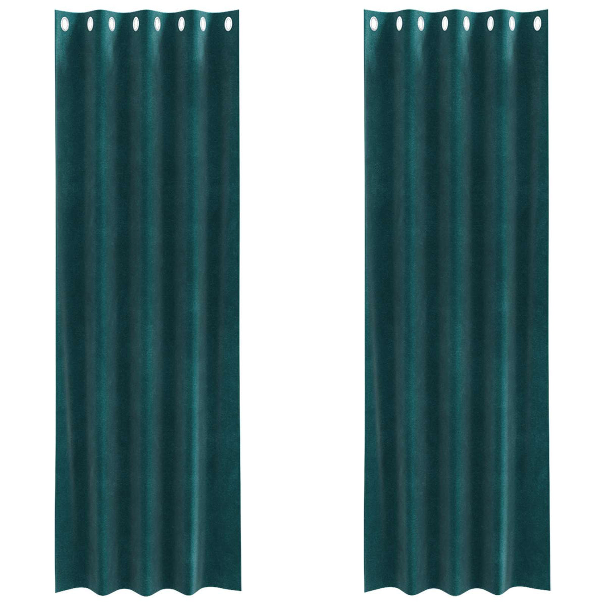 Zavjese za zamračivanje 2 pcs Tamnozelena 140 x 245 cm Baršun
