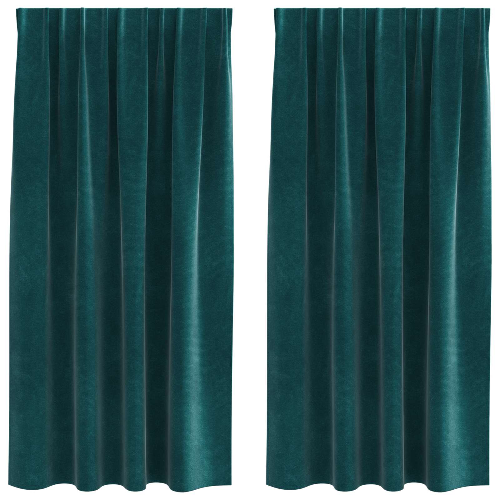 Zavjese za zamračivanje 2 pcs Tamnozelena 140 x 175 cm Baršun