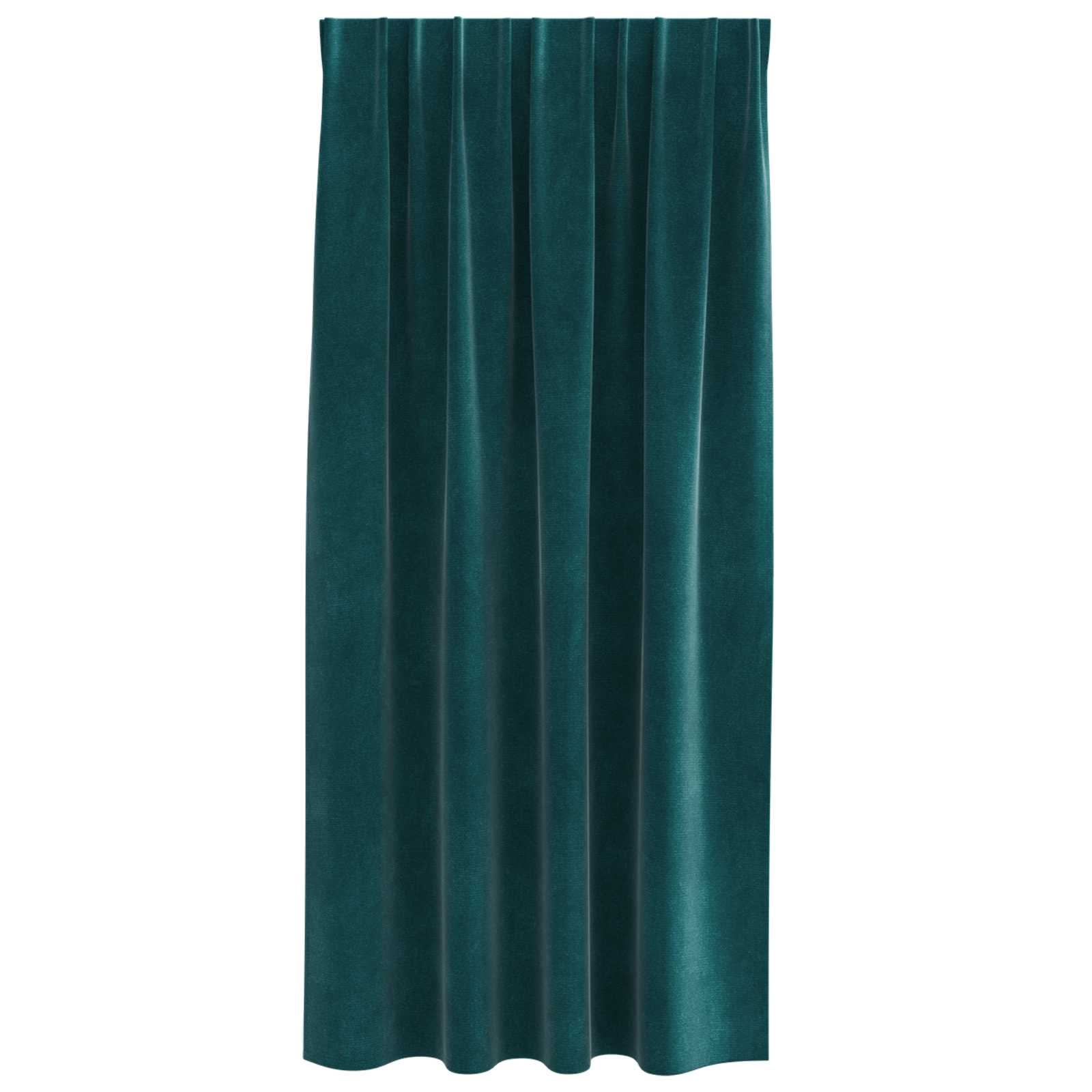 Zavjese za zamračivanje 2 pcs Tamnozelena 140 x 175 cm Baršun