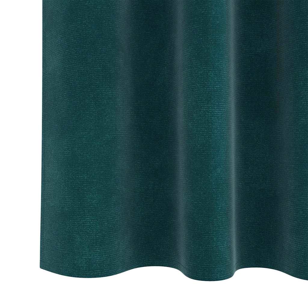 Zavjese za zamračivanje 2 pcs Tamnozelena 140 x 245 cm Baršun