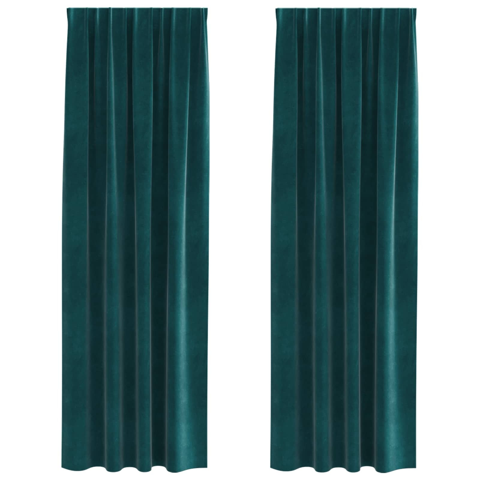 Zavjese za zamračivanje 2 pcs Tamnozelena 140 x 260 cm Baršun