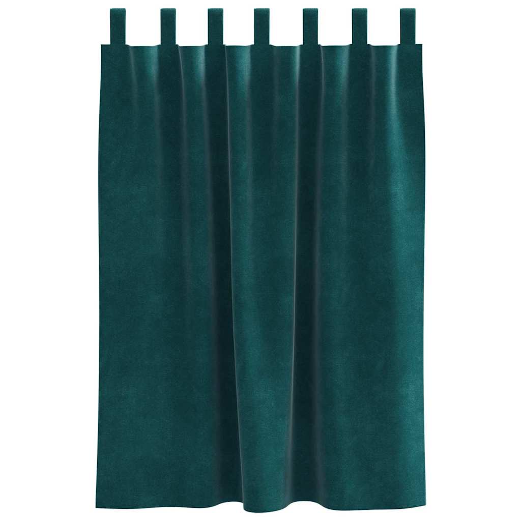 Zavjese za zamračivanje 2 pcs Tamnozelena 140 x 140 cm Baršun
