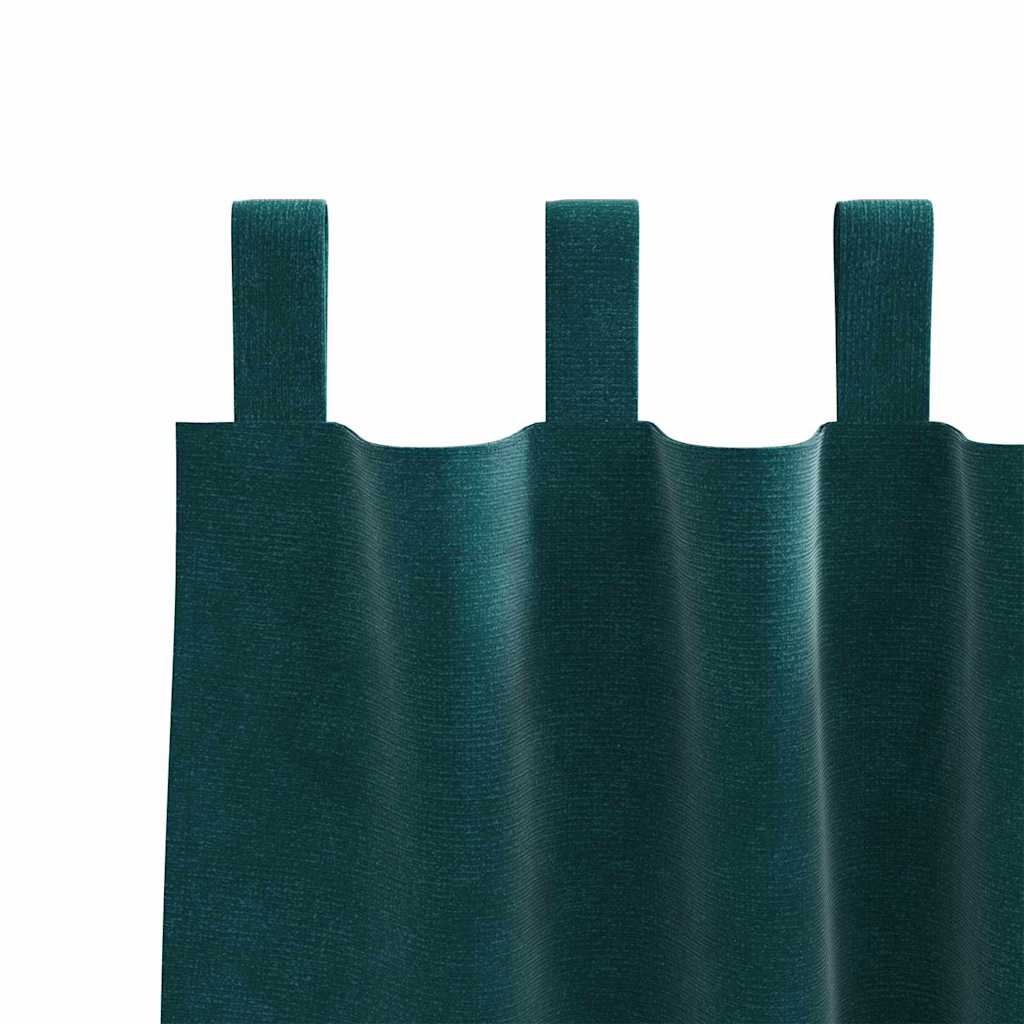 Zavjese za zamračivanje 2 pcs Tamnozelena 140 x 175 cm Baršun
