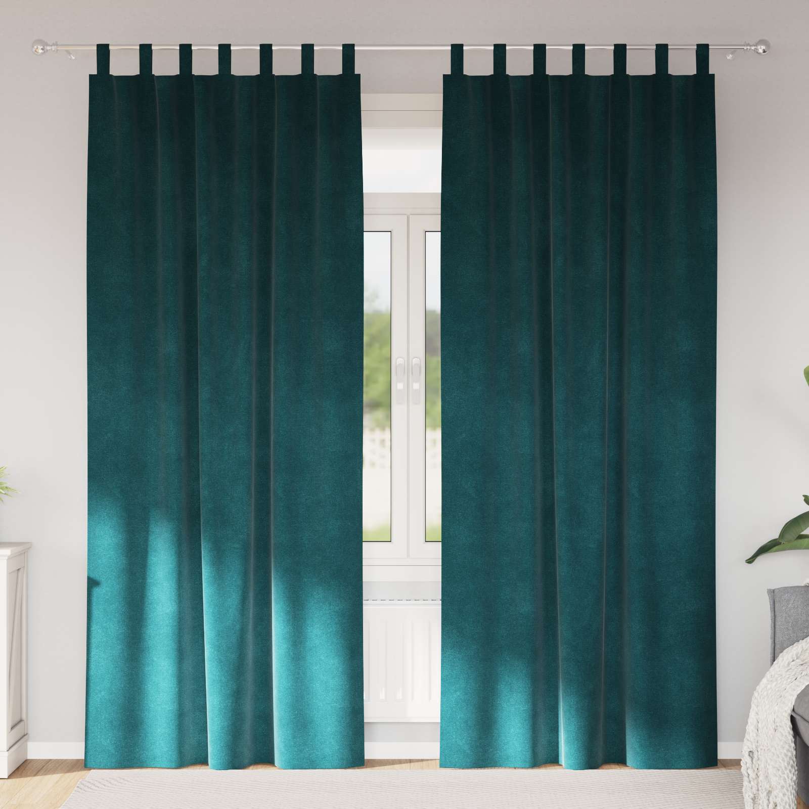 Zavjese za zamračivanje 2 pcs Tamnozelena 140 x 245 cm Baršun