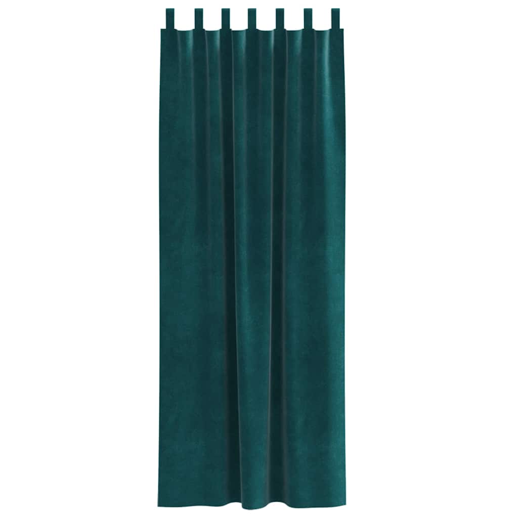 Zavjese za zamračivanje 2 pcs Tamnozelena 140 x 260 cm Baršun