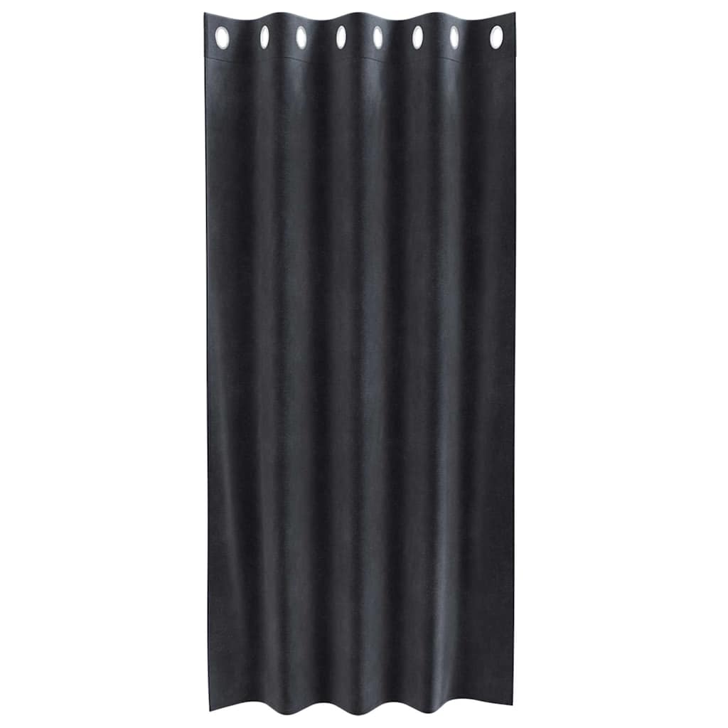 Zavjese za zamračivanje 2 pcs Tamno siva 140 x 175 cm Baršun