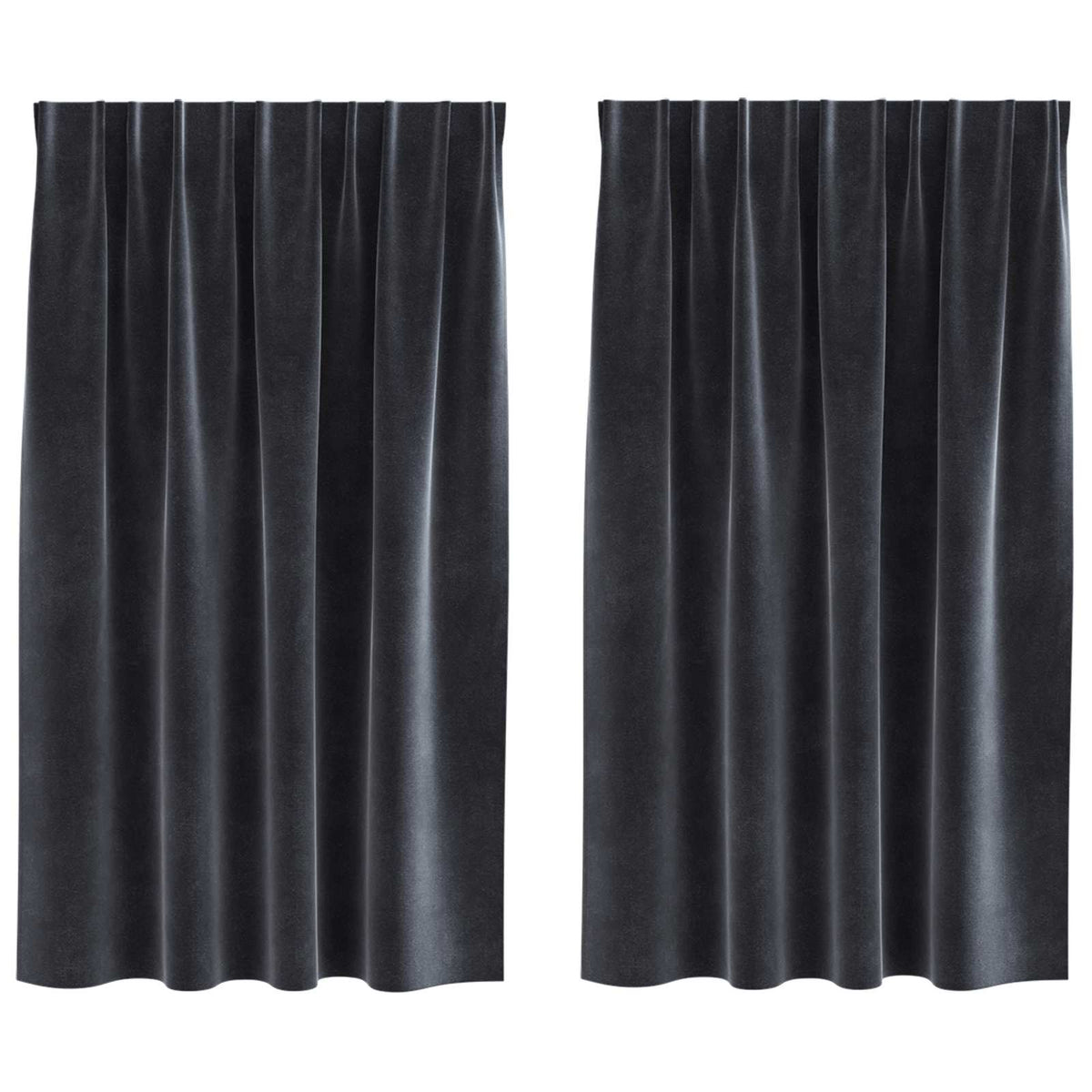 Zavjese za zamračivanje 2 pcs Tamno siva 140 x 140 cm Baršun