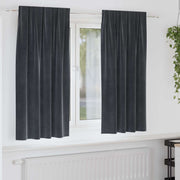Zavjese za zamračivanje 2 pcs Tamno siva 140 x 175 cm Baršun