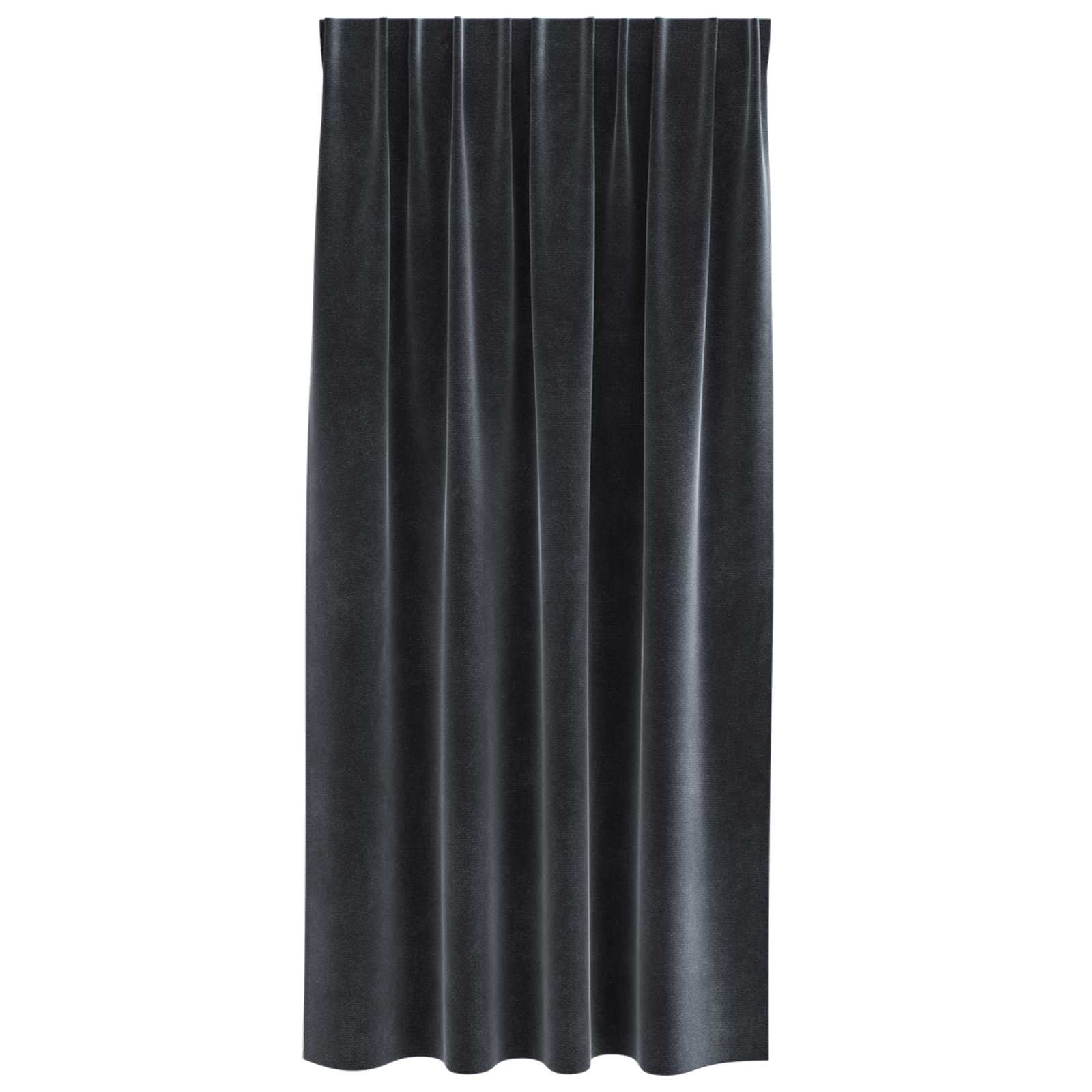 Zavjese za zamračivanje 2 pcs Tamno siva 140 x 175 cm Baršun