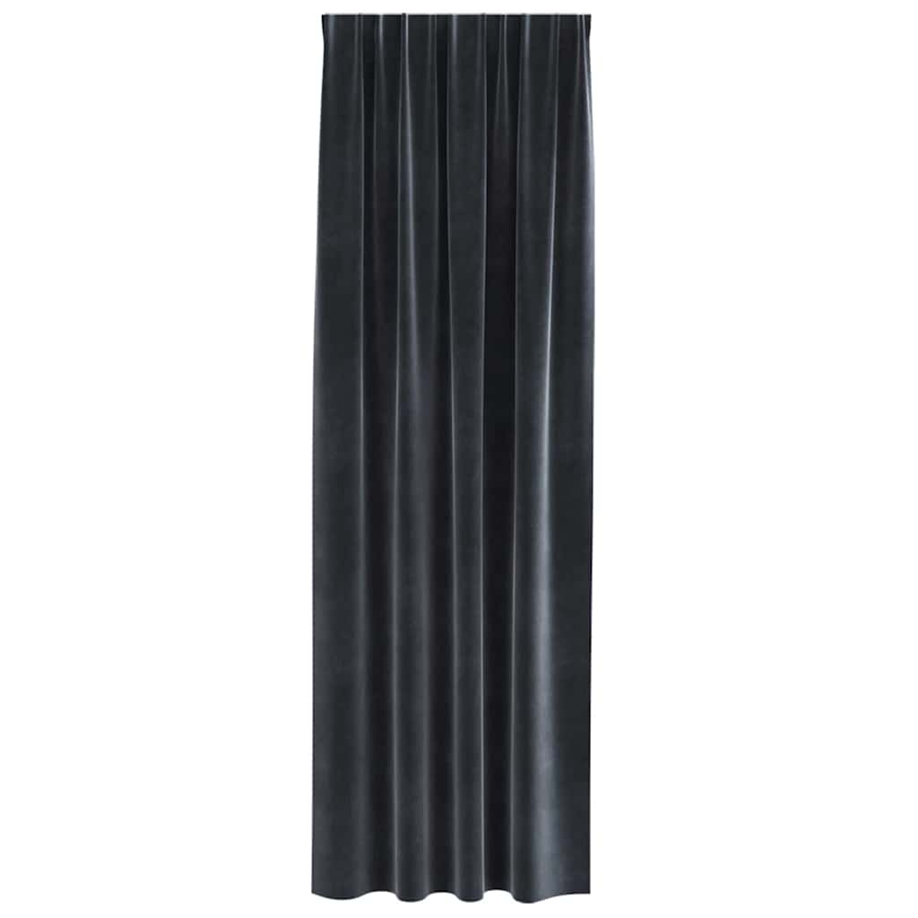 Zavjese za zamračivanje 2 pcs Tamno siva 140 x 245 cm Baršun
