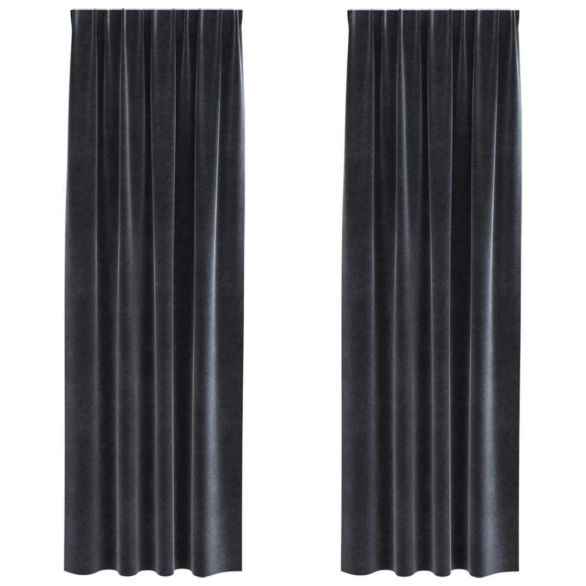 Zavjese za zamračivanje 2 pcs Tamno siva 140 x 260 cm Baršun