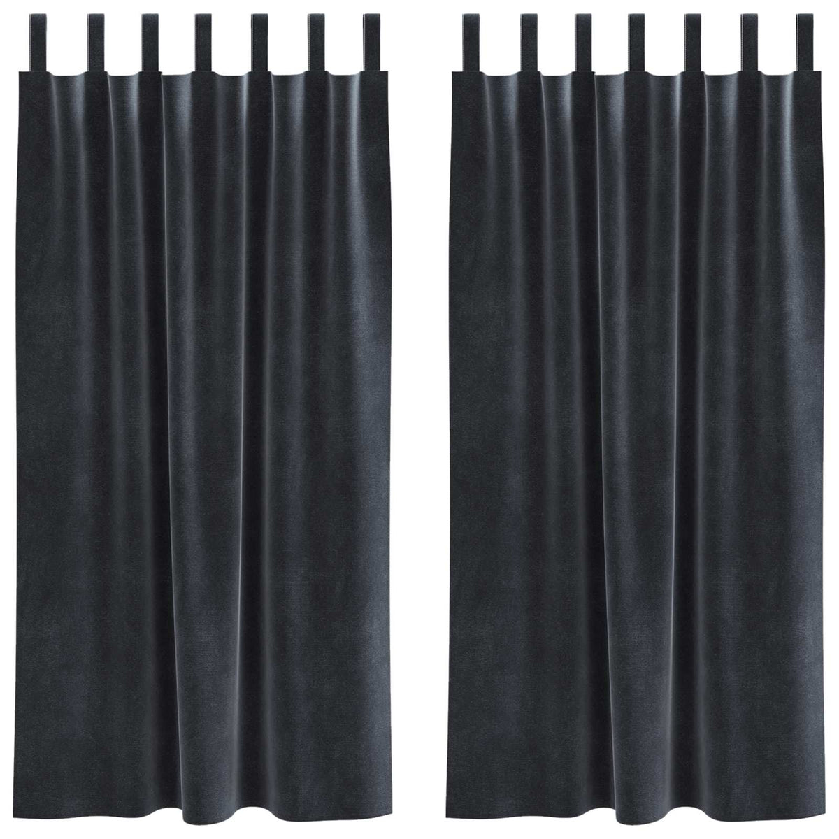 Zavjese za zamračivanje 2 pcs Tamno siva 140 x 175 cm Baršun