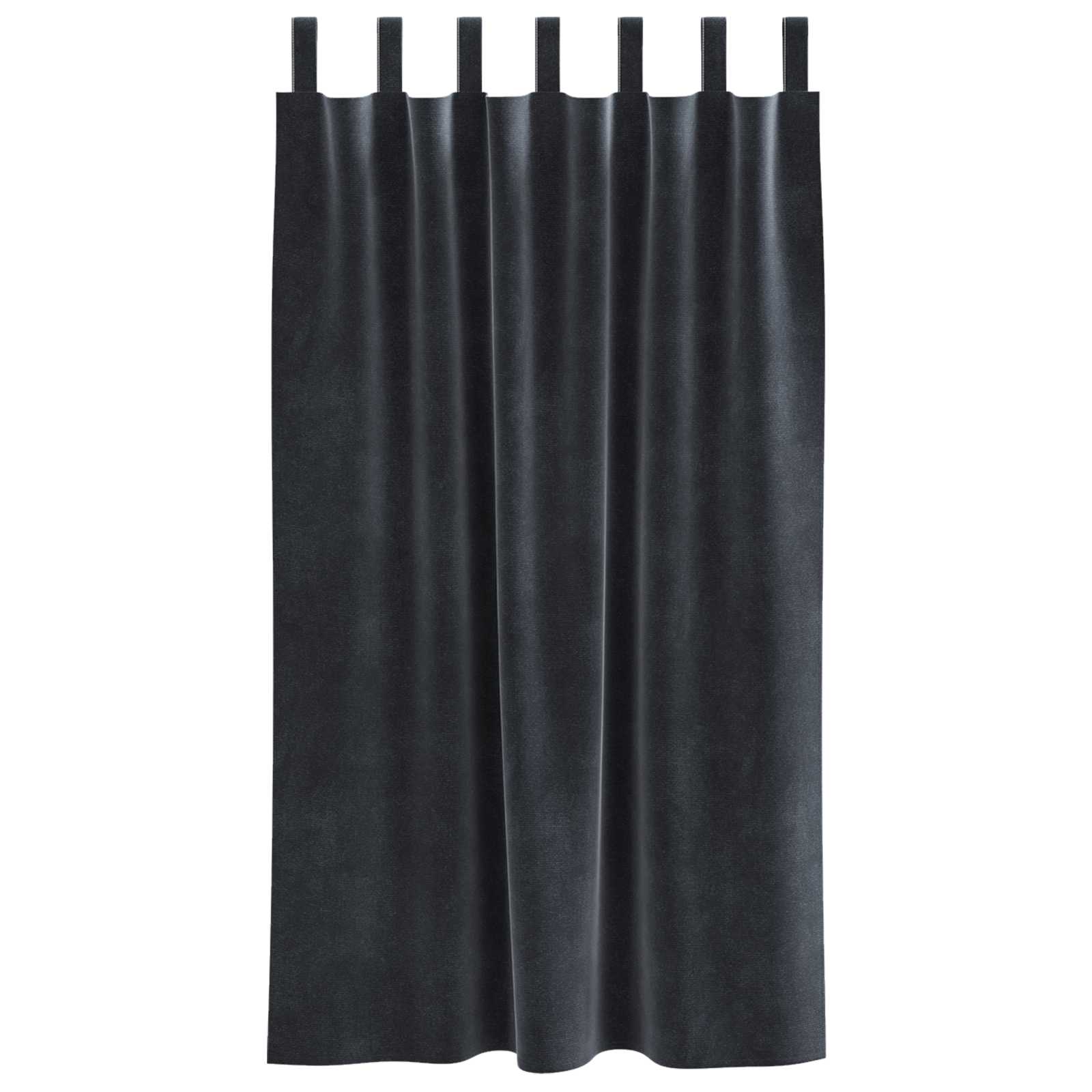Zavjese za zamračivanje 2 pcs Tamno siva 140 x 175 cm Baršun