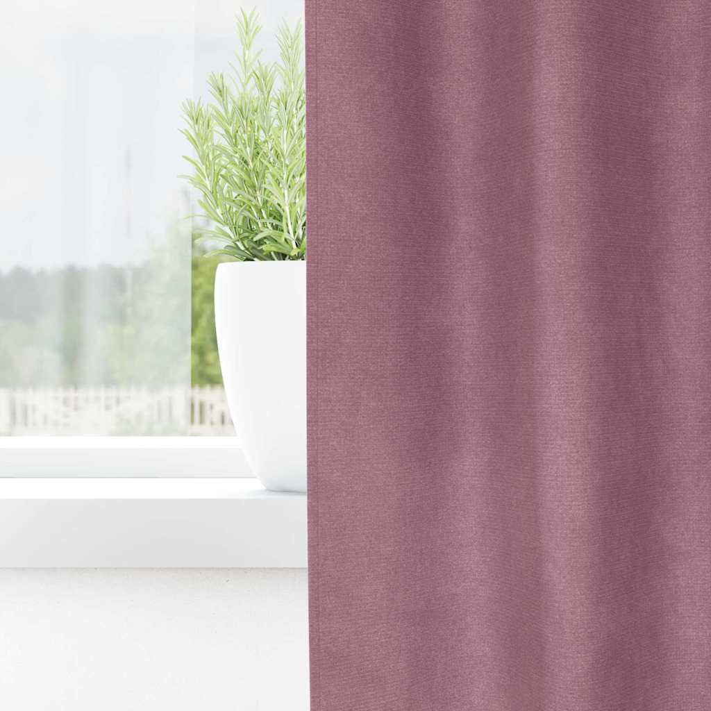 Zavjese za zamračivanje 2 pcs Tamno ružičasta 140 x 245 cm