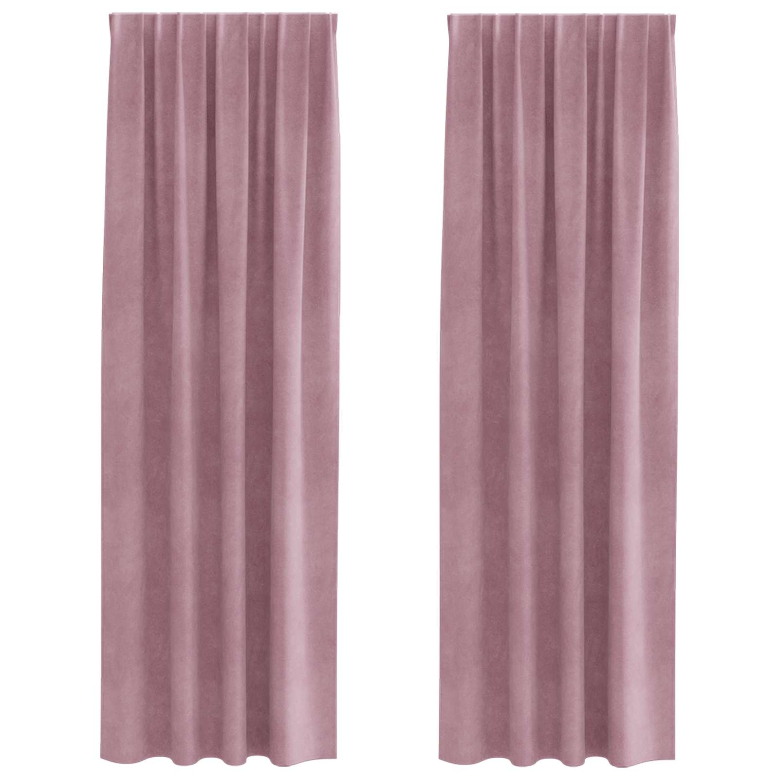 Zavjese za zamračivanje 2 pcs Tamno ružičasta 140 x 260 cm