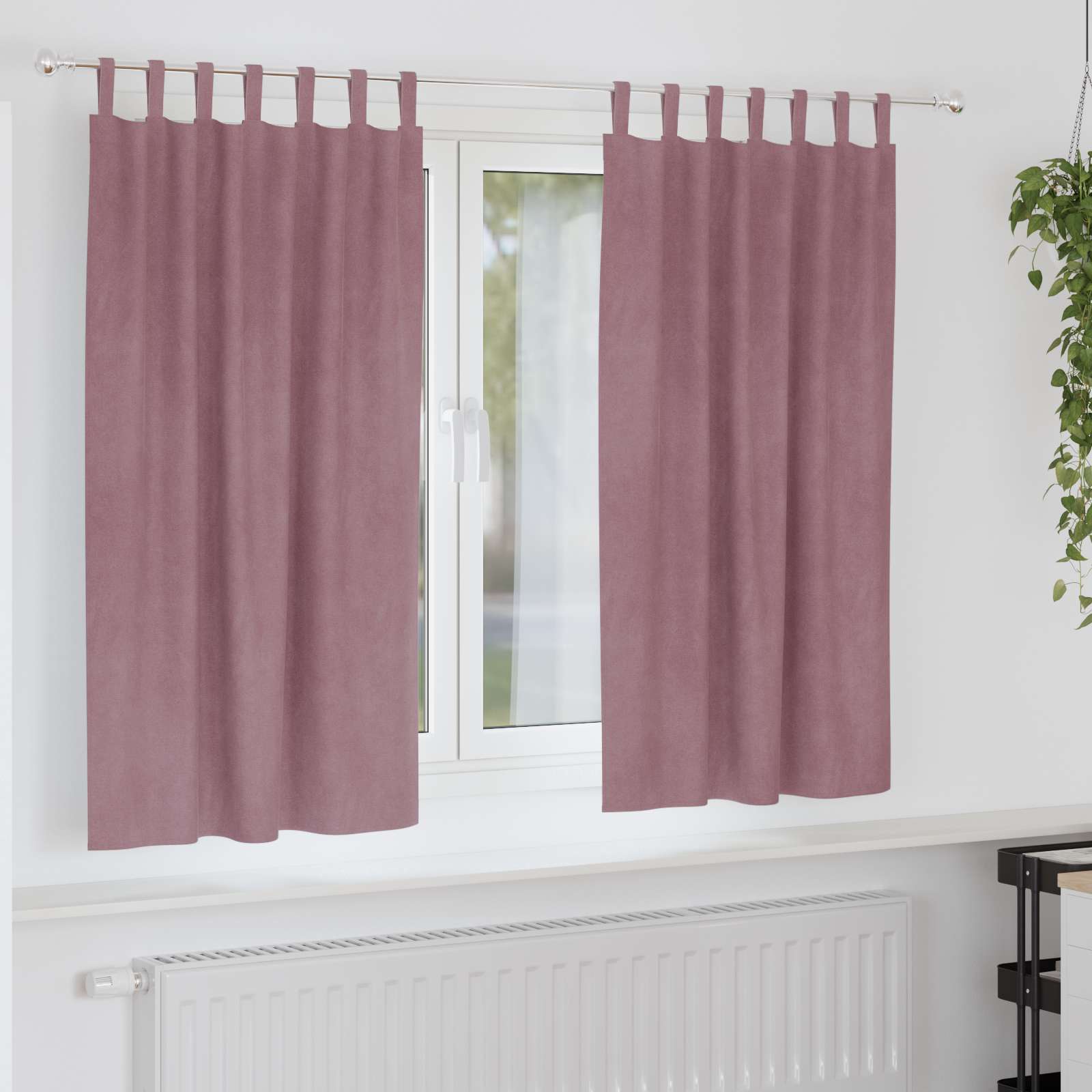 Zavjese za zamračivanje 2 pcs Tamno ružičasta 140 x 175 cm