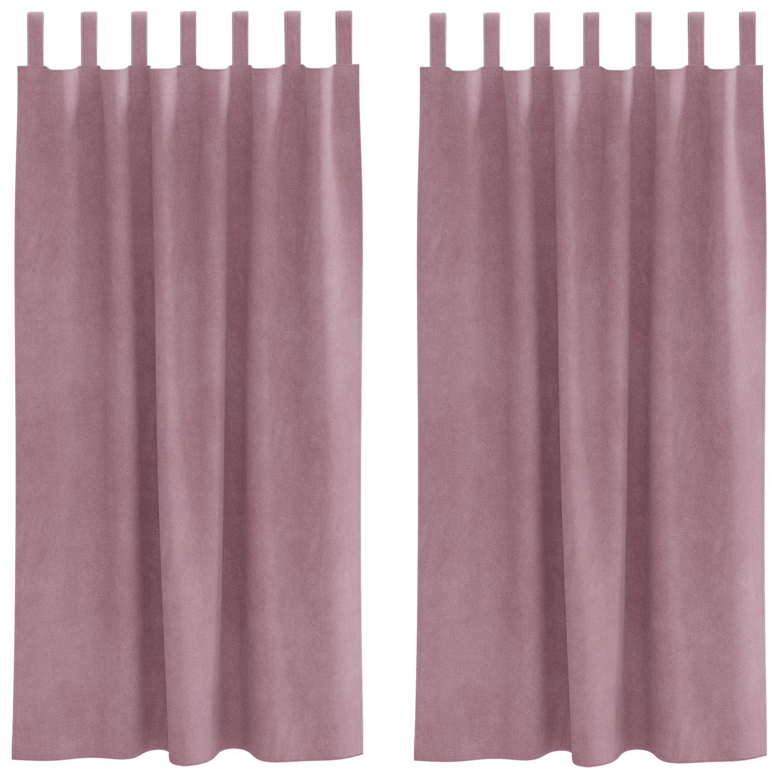 Zavjese za zamračivanje 2 pcs Tamno ružičasta 140 x 175 cm