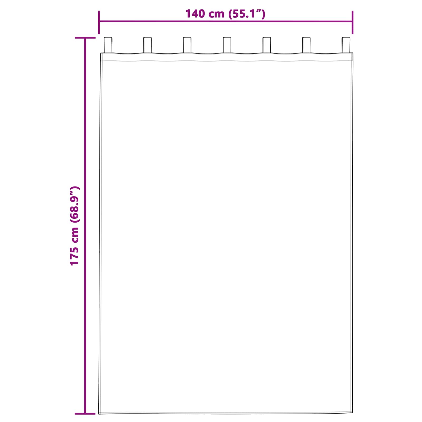 Zavjese za zamračivanje 2 pcs Tamno ružičasta 140 x 175 cm