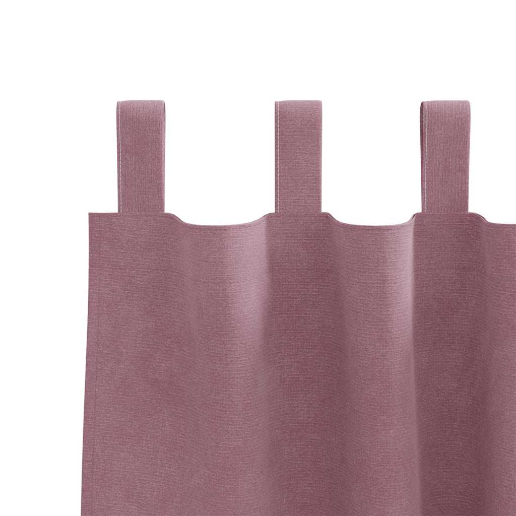 Zavjese za zamračivanje 2 pcs Tamno ružičasta 140 x 225 cm