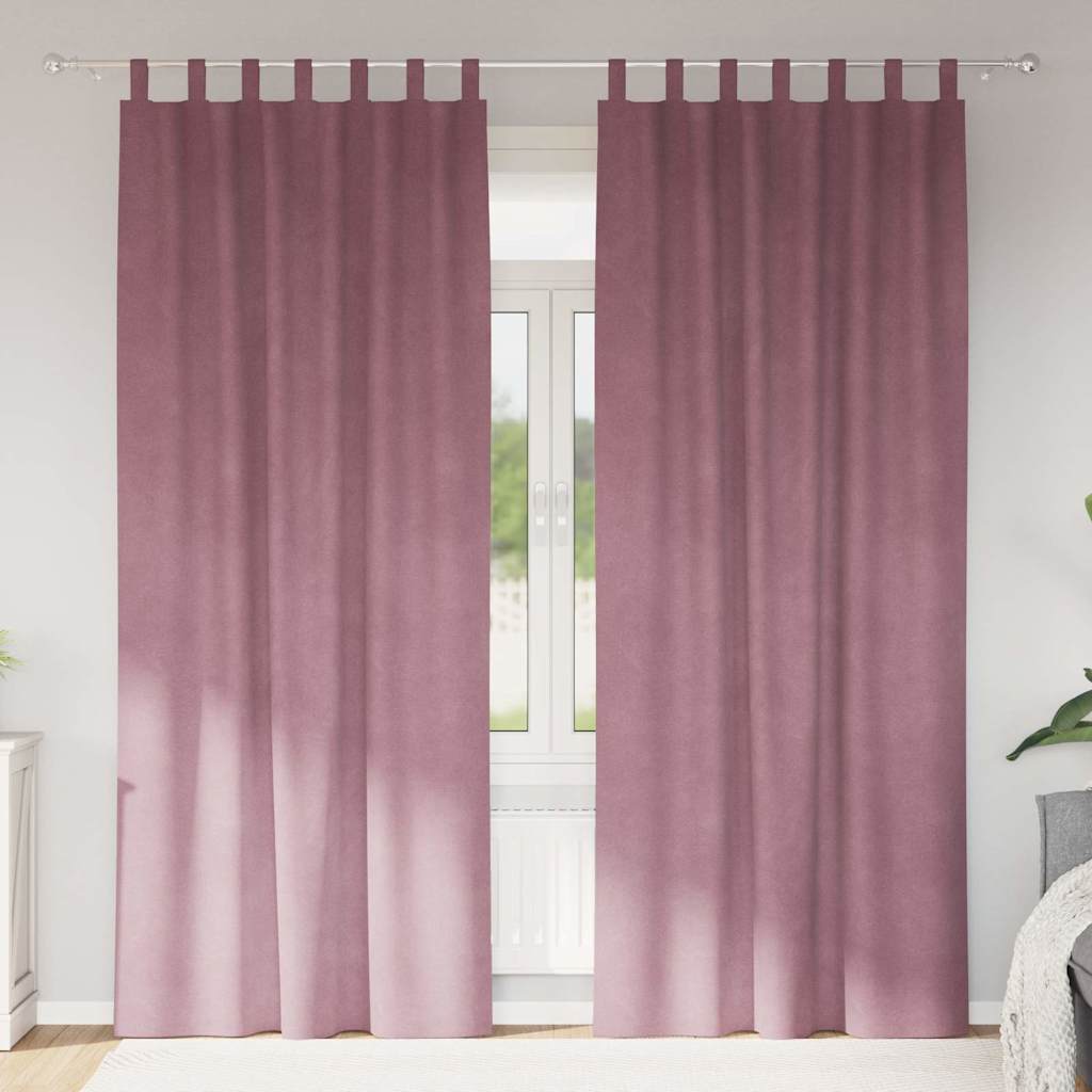 Zavjese za zamračivanje 2 pcs Tamno ružičasta 140 x 245 cm