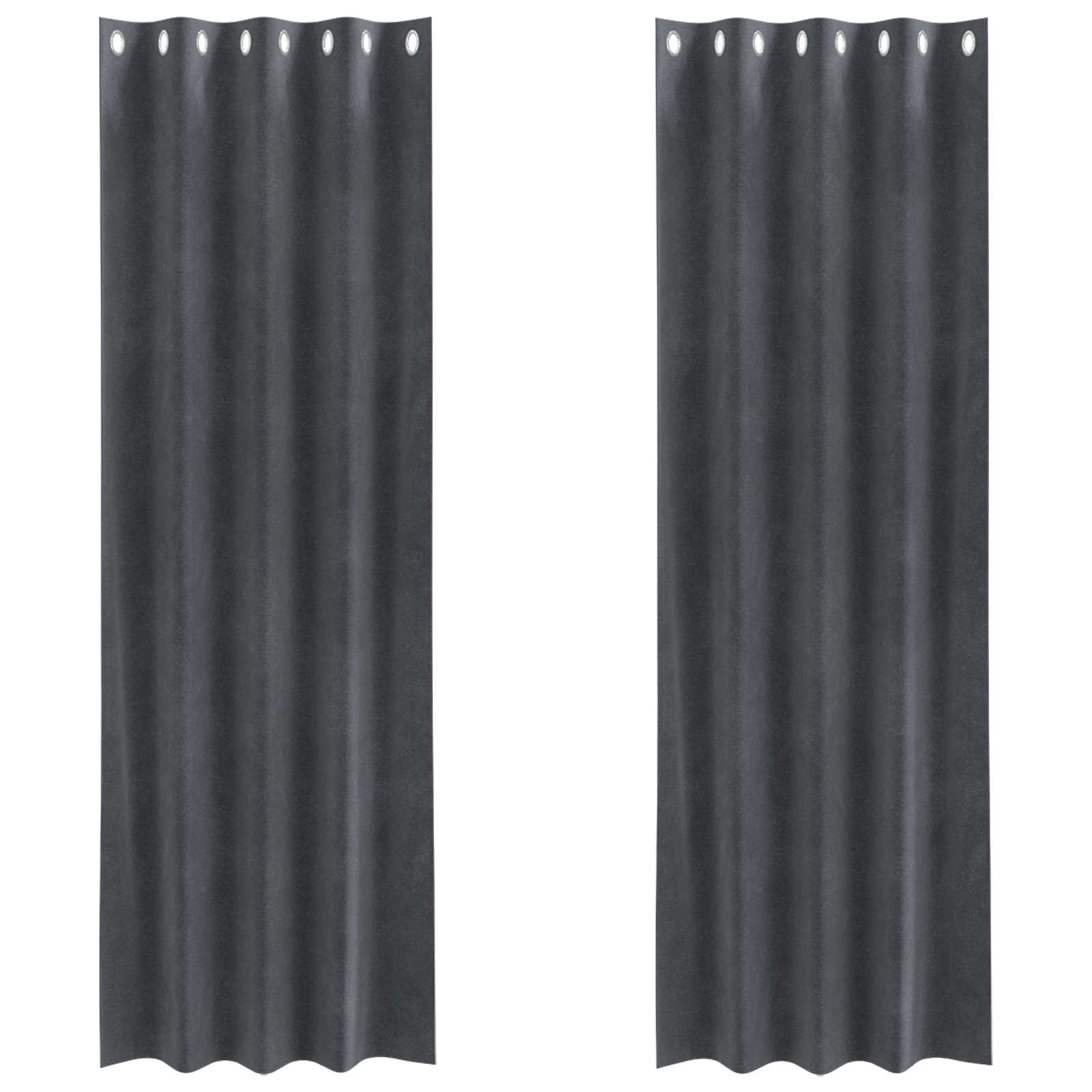 Zavjese za zamračivanje 2 pcs Svijetlo siva 140 x 260 cm Baršun