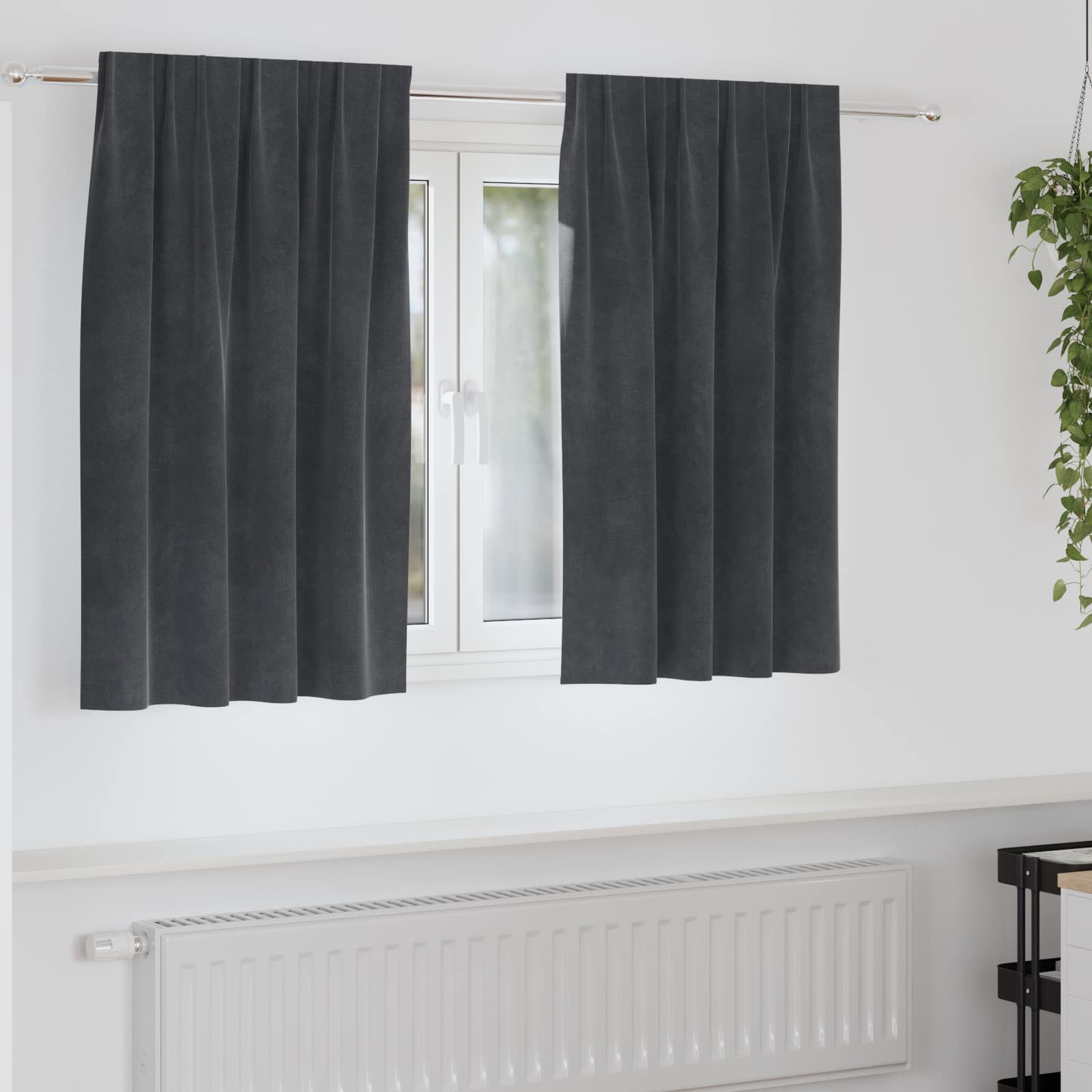 Zavjese za zamračivanje 2 pcs Svijetlo siva 140 x 140 cm Baršun