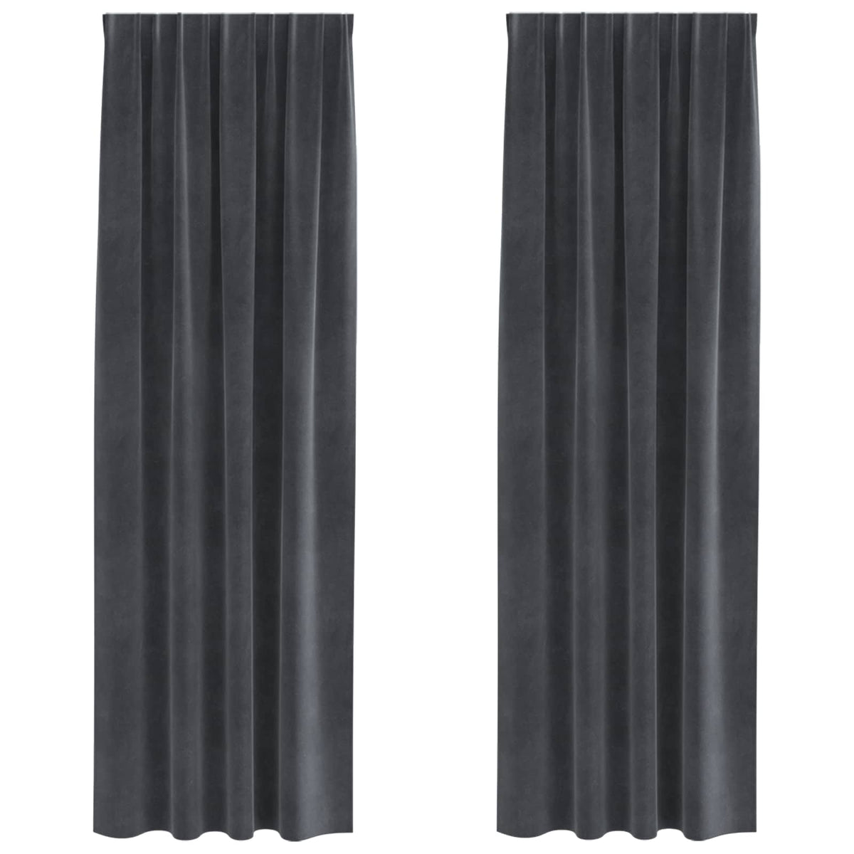 Zavjese za zamračivanje 2 pcs Svijetlo siva 140 x 260 cm Baršun