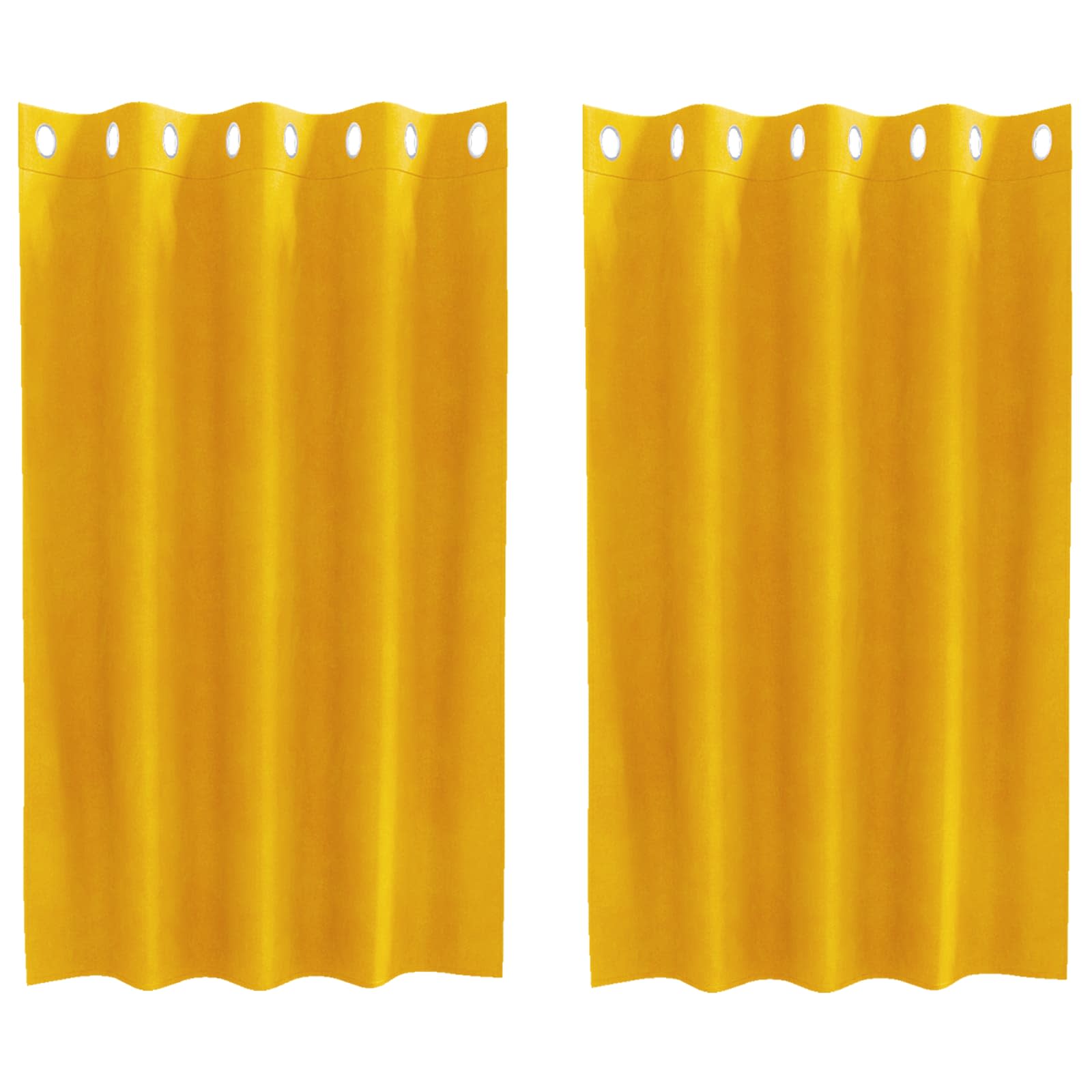 Zavjese za zamračivanje 2 pcs Žuta 140 x 140 cm Baršun
