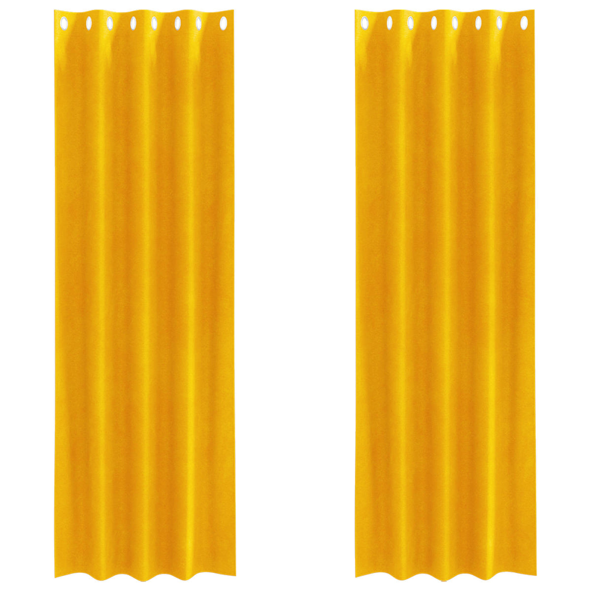 Zavjese za zamračivanje 2 pcs Žuta 140 x 245 cm Baršun