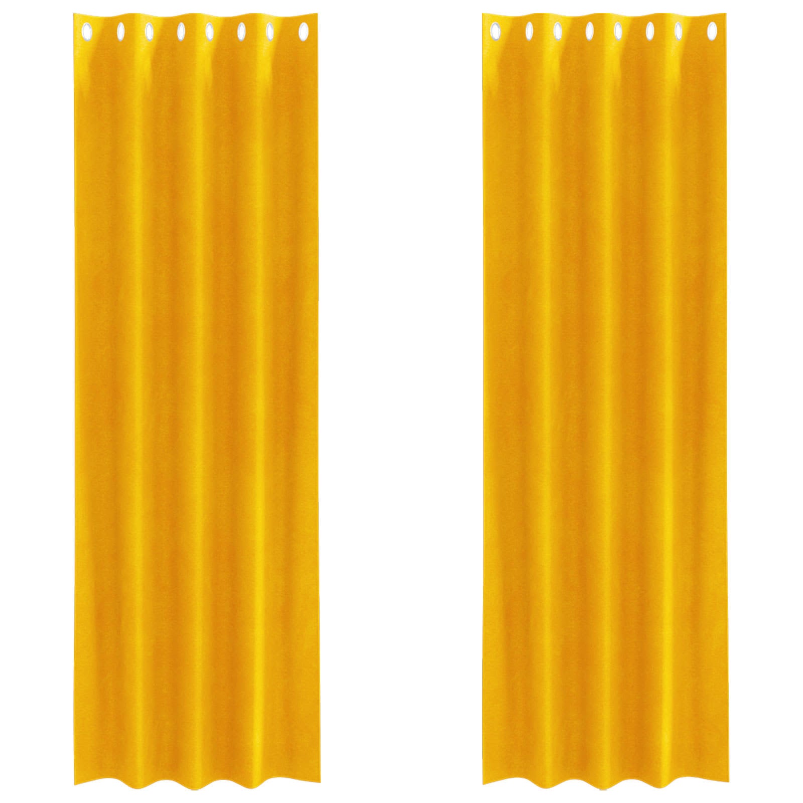 Zavjese za zamračivanje 2 pcs Žuta 140 x 260 cm Baršun