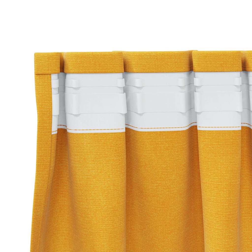 Zavjese za zamračivanje 2 pcs Žuta 140 x 225 cm Baršun