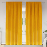 Zavjese za zamračivanje 2 pcs Žuta 140 x 225 cm Baršun