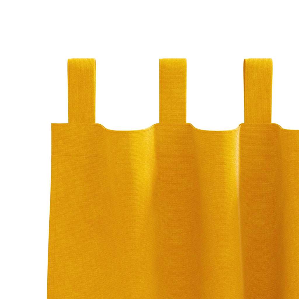 Zavjese za zamračivanje 2 pcs Žuta 140 x 140 cm Baršun