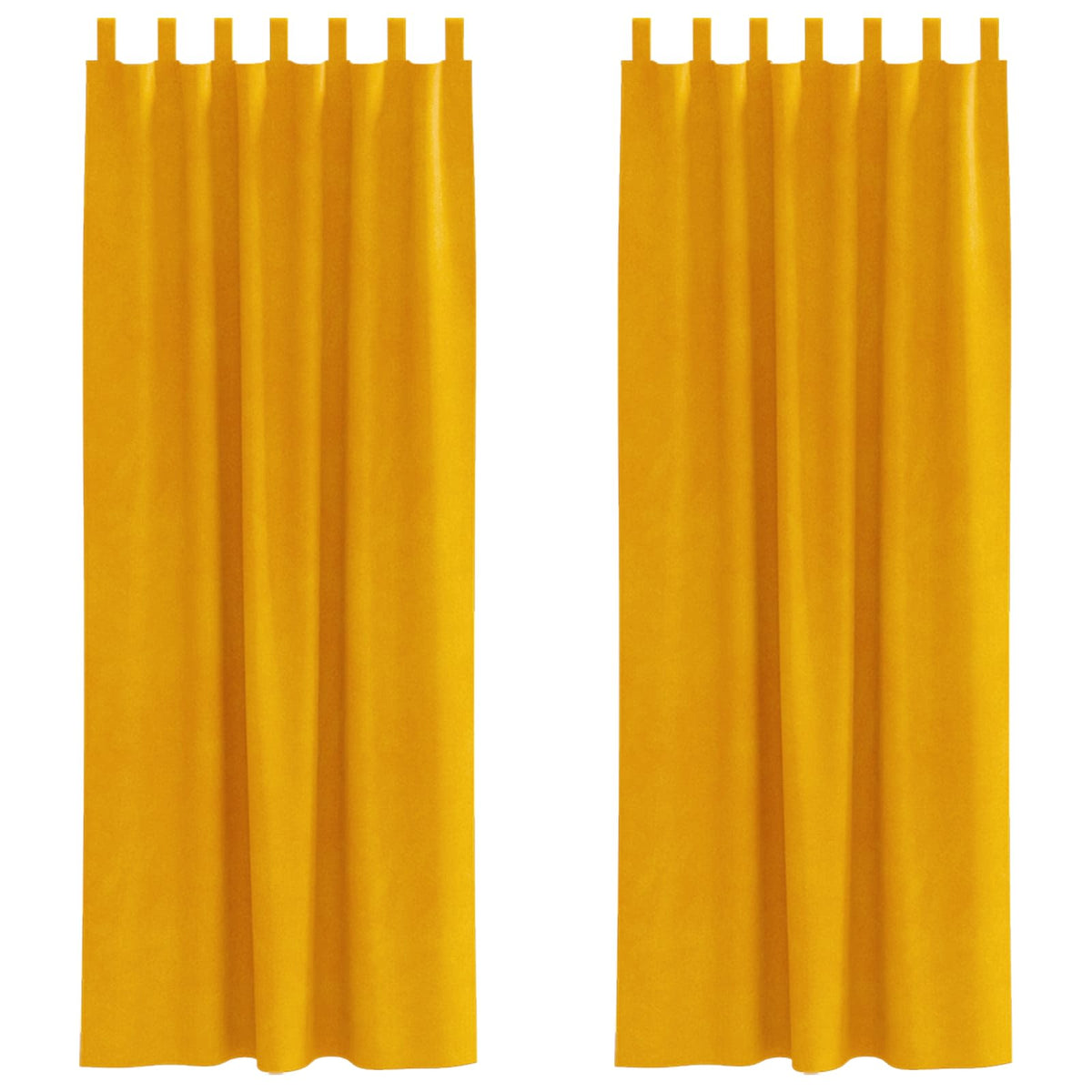 Zavjese za zamračivanje 2 pcs Žuta 140 x 225 cm Baršun