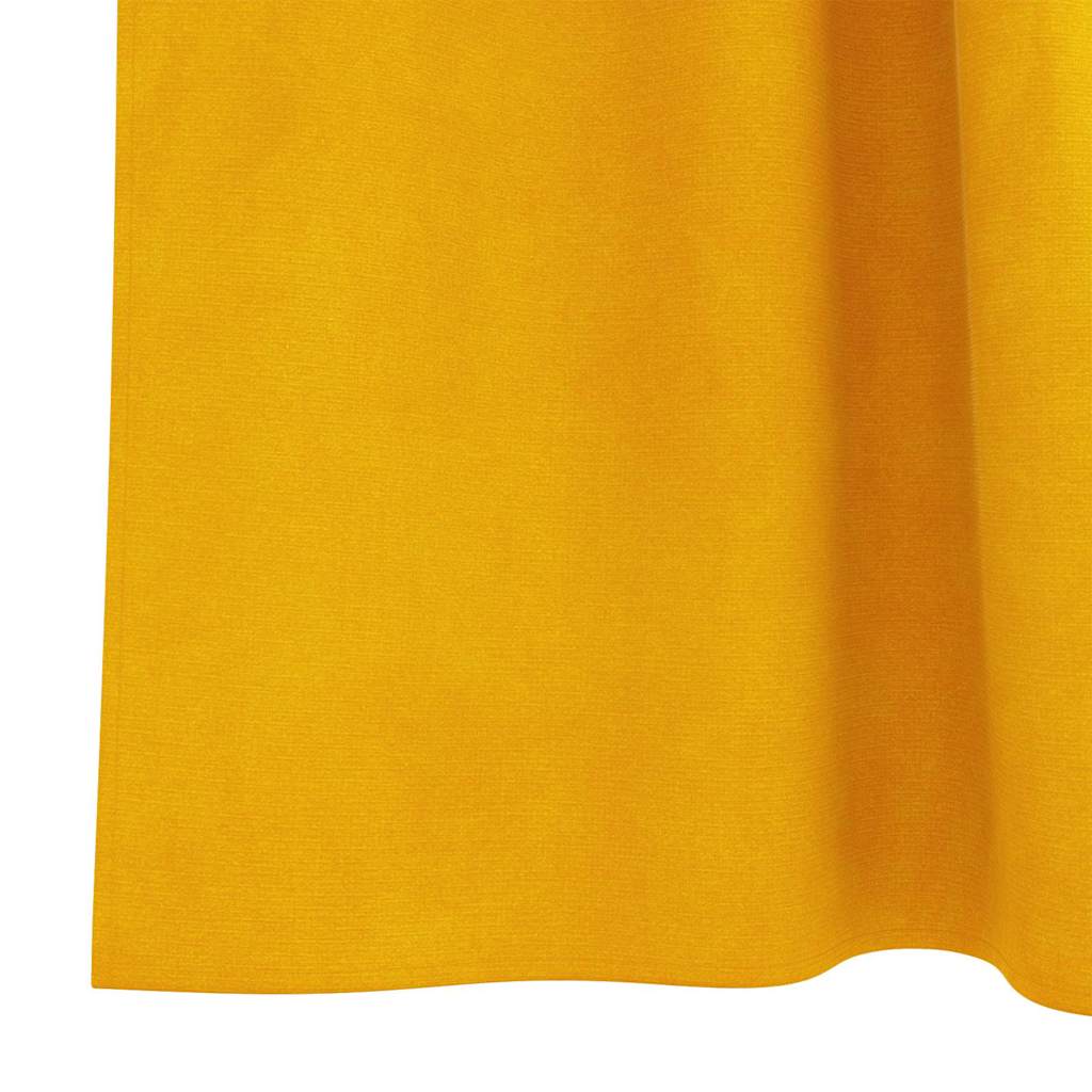 Zavjese za zamračivanje 2 pcs Žuta 140 x 260 cm Baršun