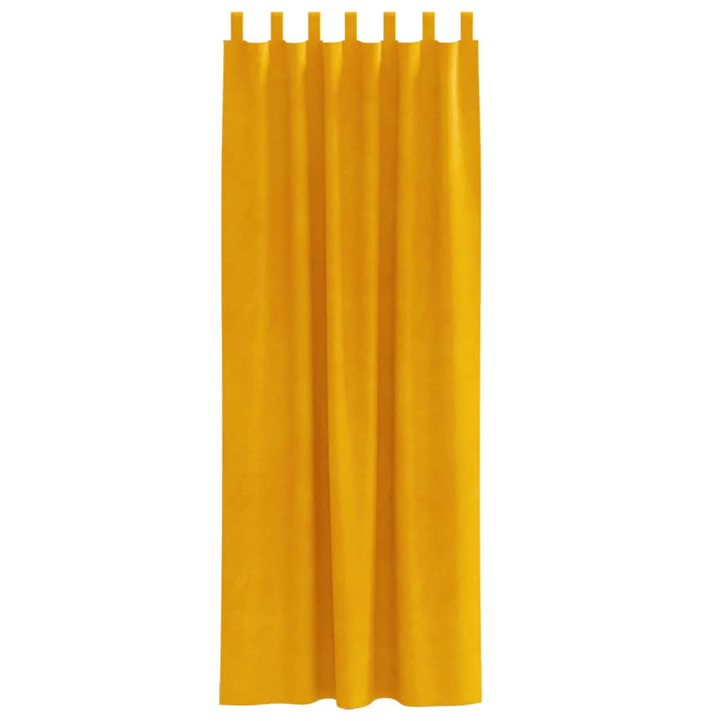 Zavjese za zamračivanje 2 pcs Žuta 140 x 260 cm Baršun