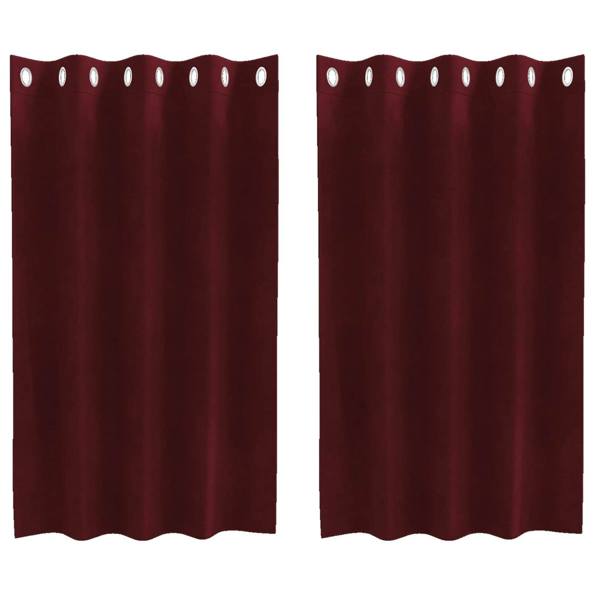 Zavjese za zamračivanje 2 pcs Vinska crvena 140 x 140 cm Baršun
