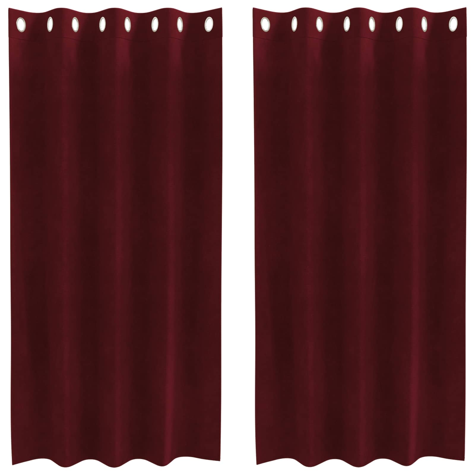 Zavjese za zamračivanje 2 pcs Vinska crvena 140 x 175 cm Baršun