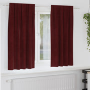 Zavjese za zamračivanje 2 pcs Vinska crvena 140 x 175 cm Baršun